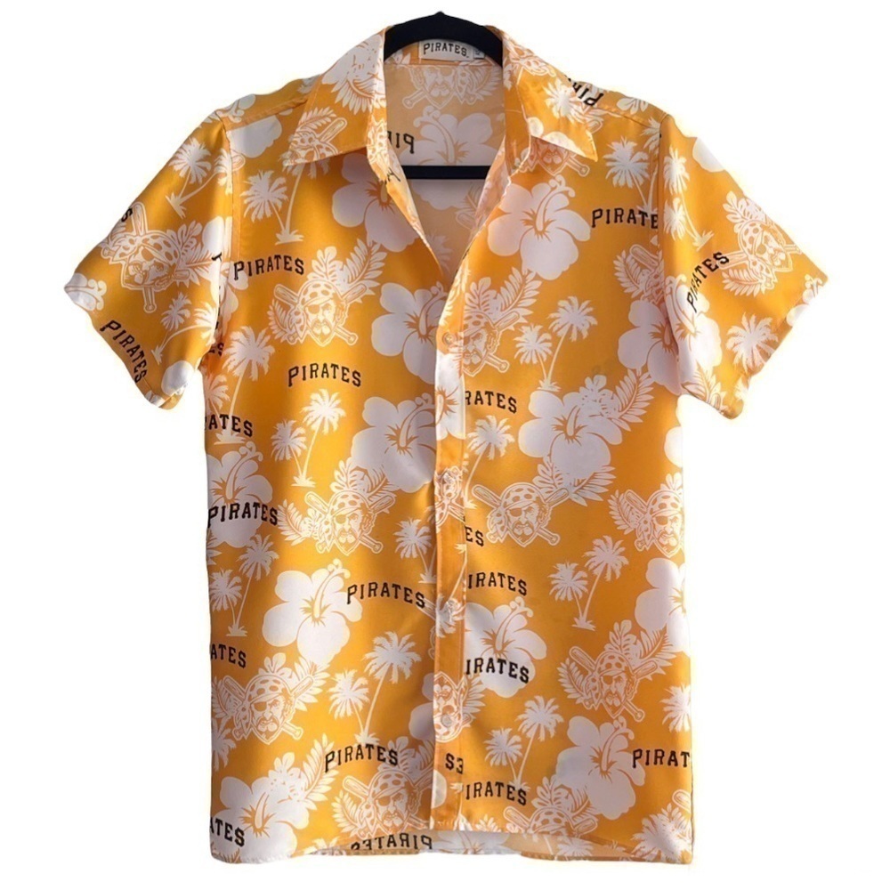 NWOT Pittsburgh Pirates SGA Hawaiian Shirt - Black/Gold/White‌‌‌‌‌‌‌‌‌